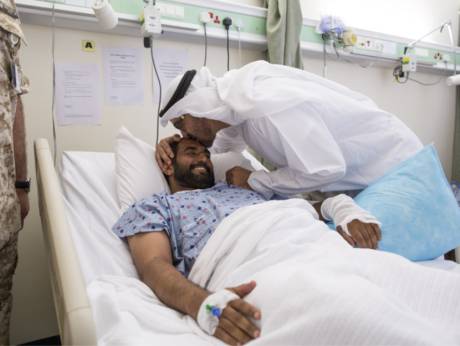 Mohammad Bin Zayed visits injured soldiers